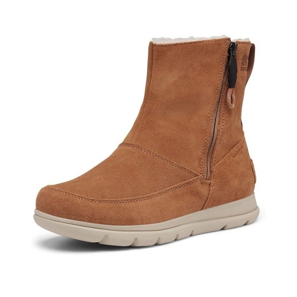 SOREL Explorer Zip WP Winter Boot Women's Size US ‎ 9.5 Camel Brown